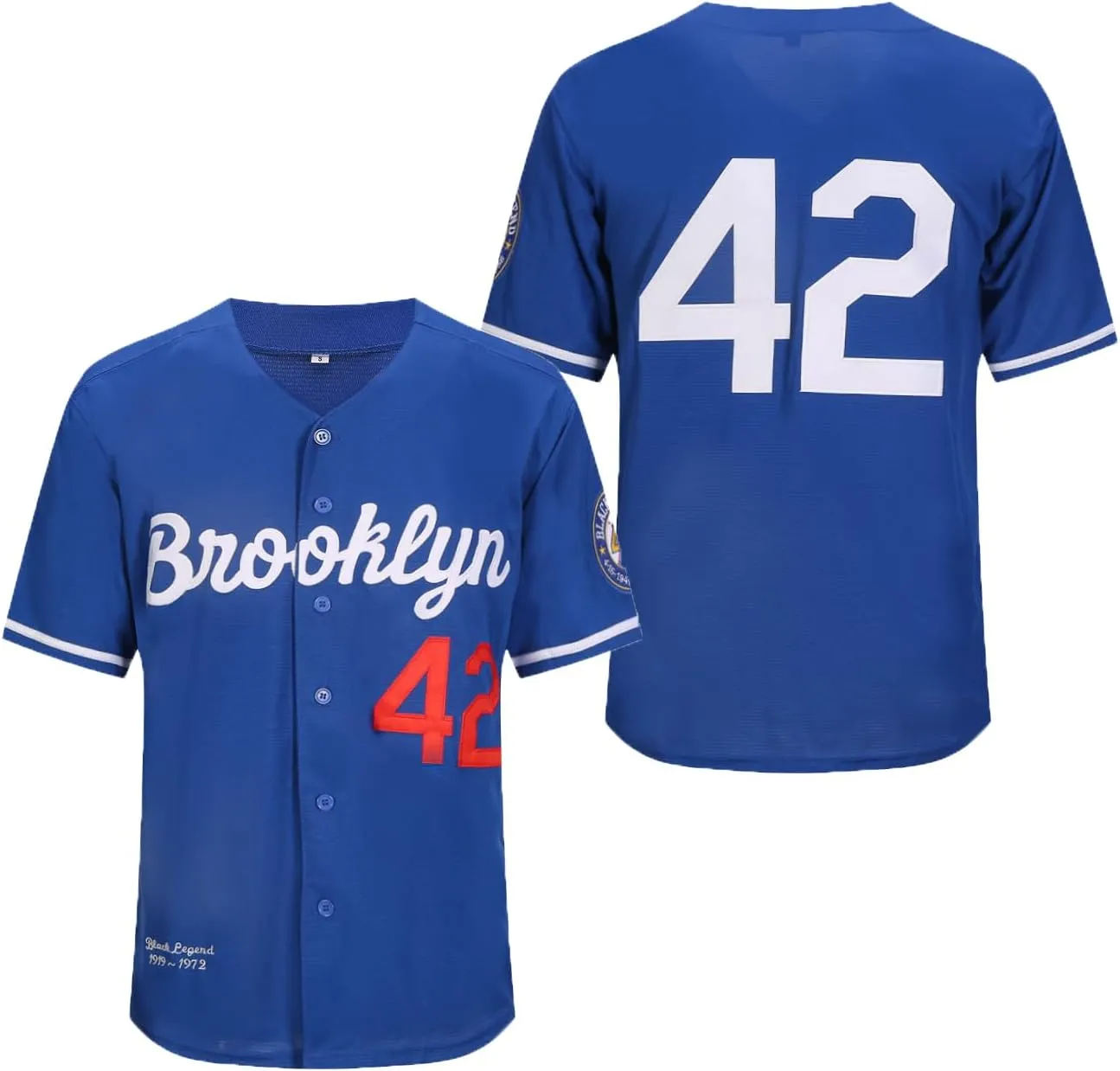 Men's Black Legend Baseball Jersey Number 42 Vintage Embroidered Retro Lightsout Jerseys Shirts