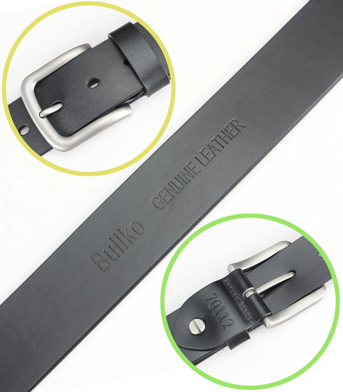 Men's Casual Genuine Leather Dress Belt for Jeans