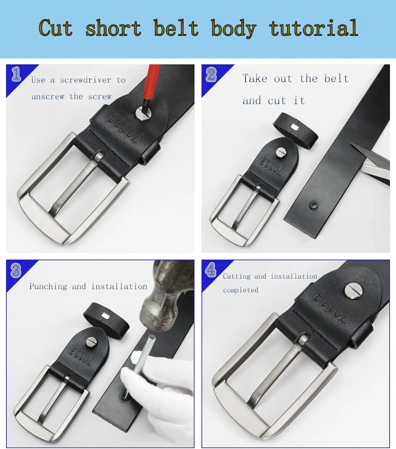 Men's Casual Genuine Leather Dress Belt for Jeans