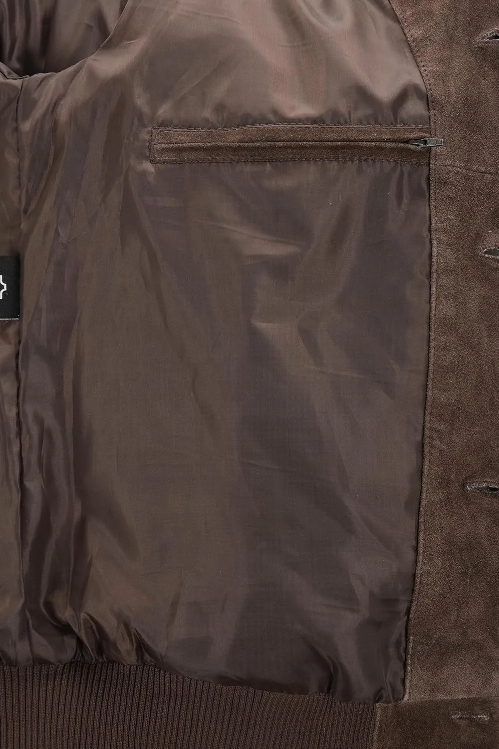 Men's Classic Bomber Jacket Brown Suede Leather 70's Retro Aviator Jacket 5838