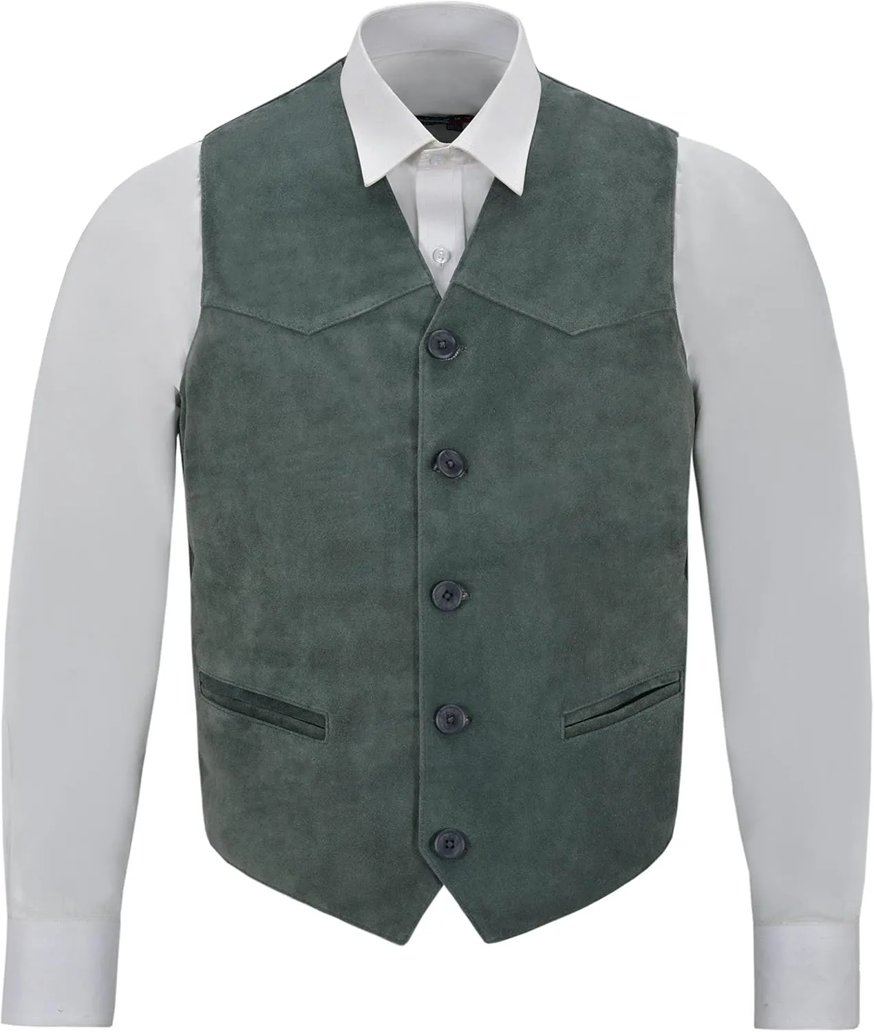 Men's New Party Fashion Stylish Real Genuine Classic Designer Real Soft Suede Leather Waistcoats Vests