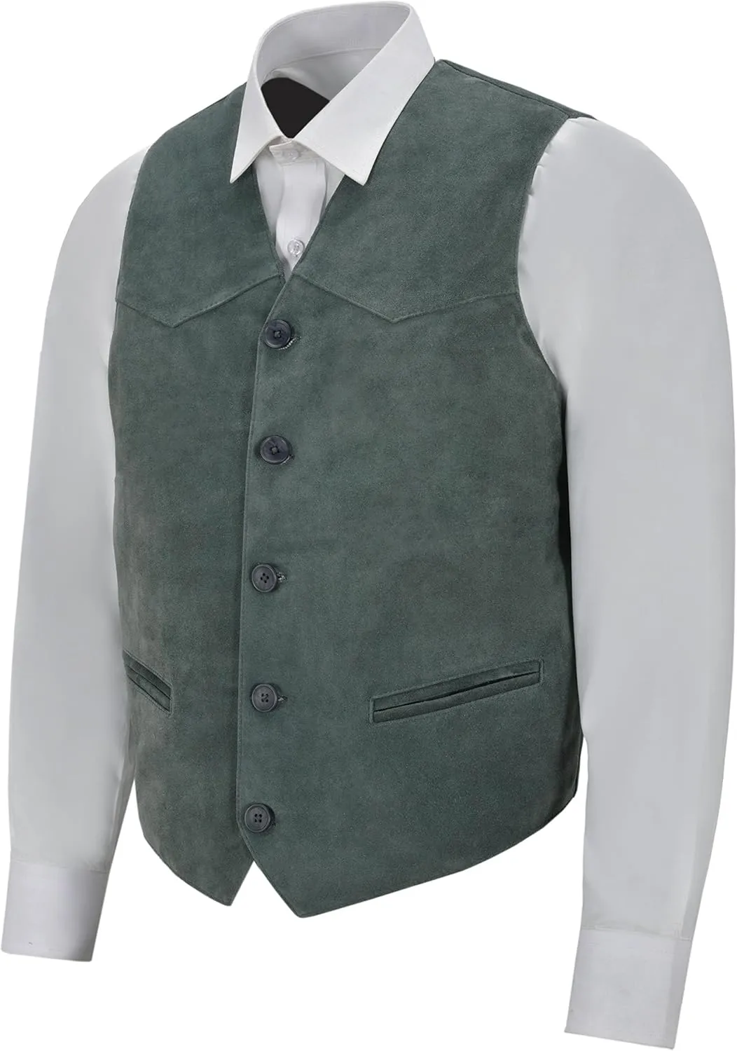 Men's New Party Fashion Stylish Real Genuine Classic Designer Real Soft Suede Leather Waistcoats Vests