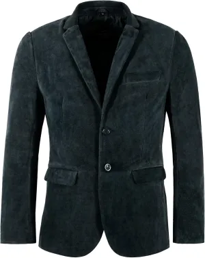 Mens Real Leather Blazer Italian Tailored 100% Suede Single Breasted Gents Coat 3450