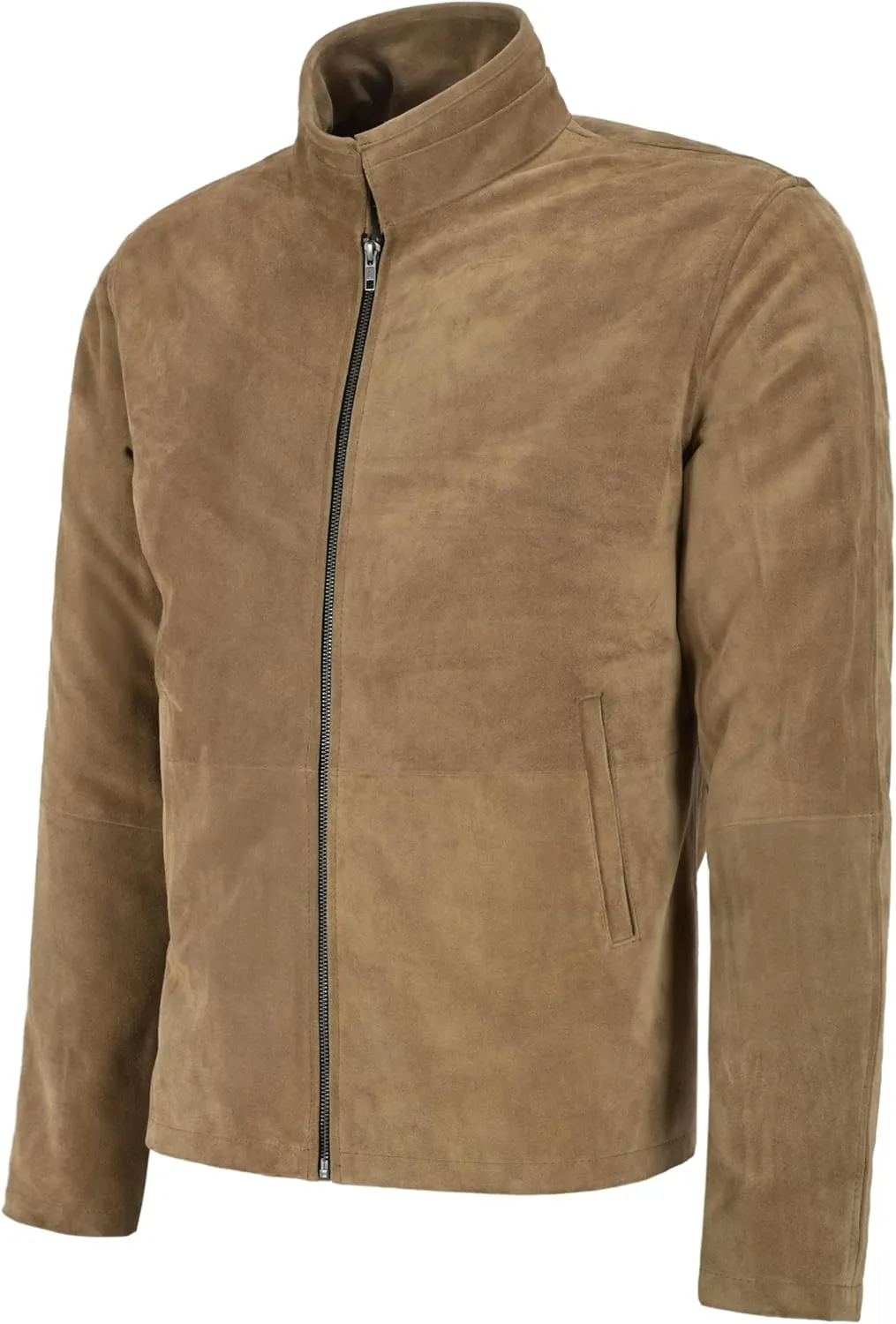 Men's Real Leather Jacket 100% Suede New Classic Fashion Casual Biker Style 5917