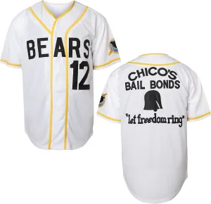 MESOSPERO 3 Kelly Leak Jersey Bad News Bears 12 Tanner Boyle 1976 Chico's Bail Bonds Men Movie Baseball Jersey White S-3XL