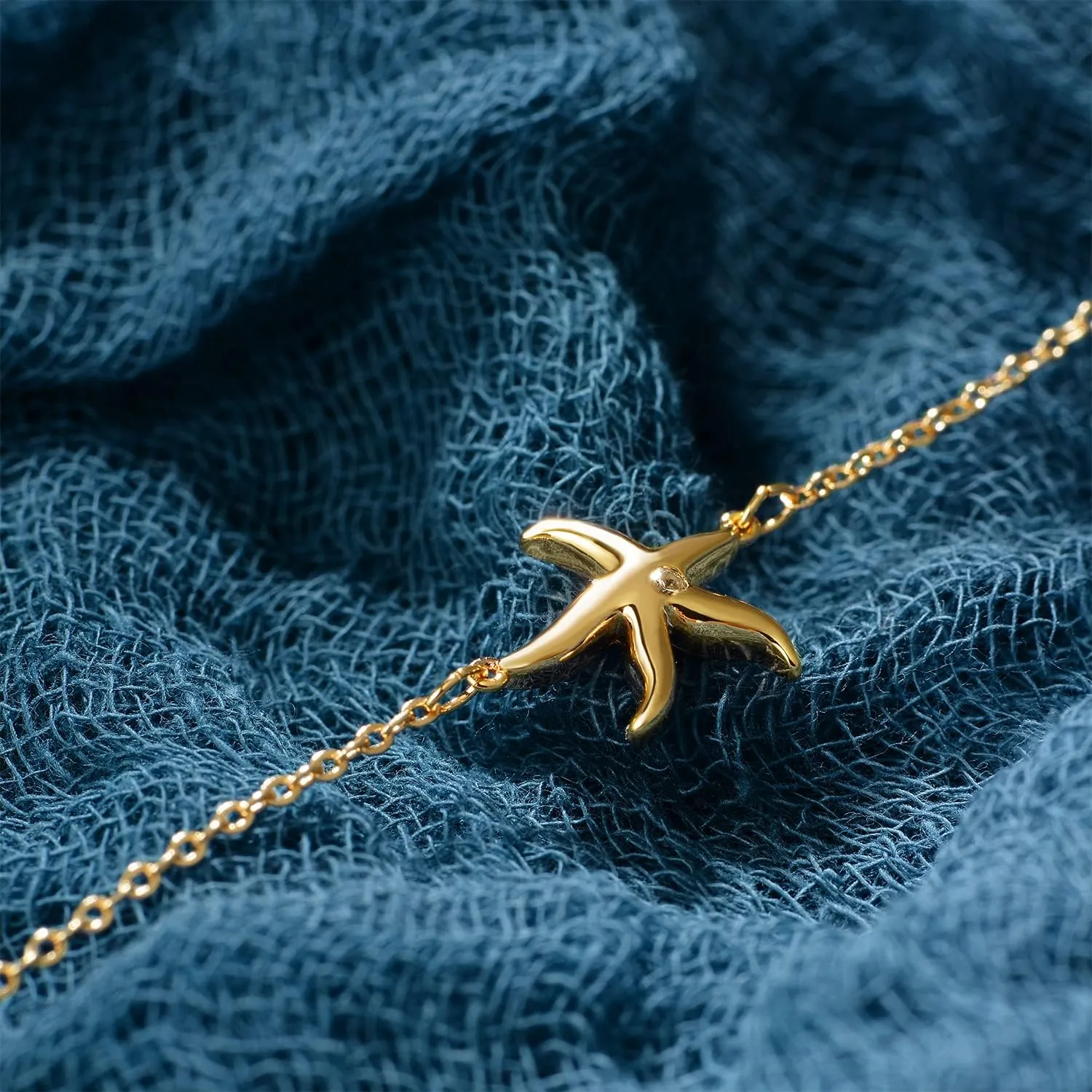 MEVECCO Women's Dainty Gold Anklet, 14K Gold Plated Cubic Zircon Boho Beach Jewelry, Delicate Cute Adjustable Chain Ankle