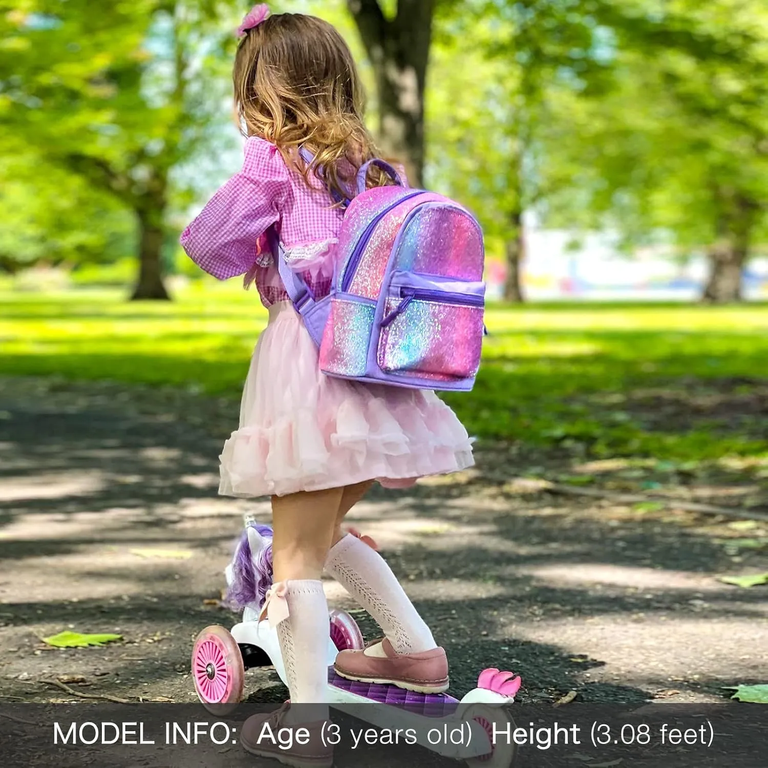 mibasies Mini Backpack for Girls Kids Rainbow Purse
