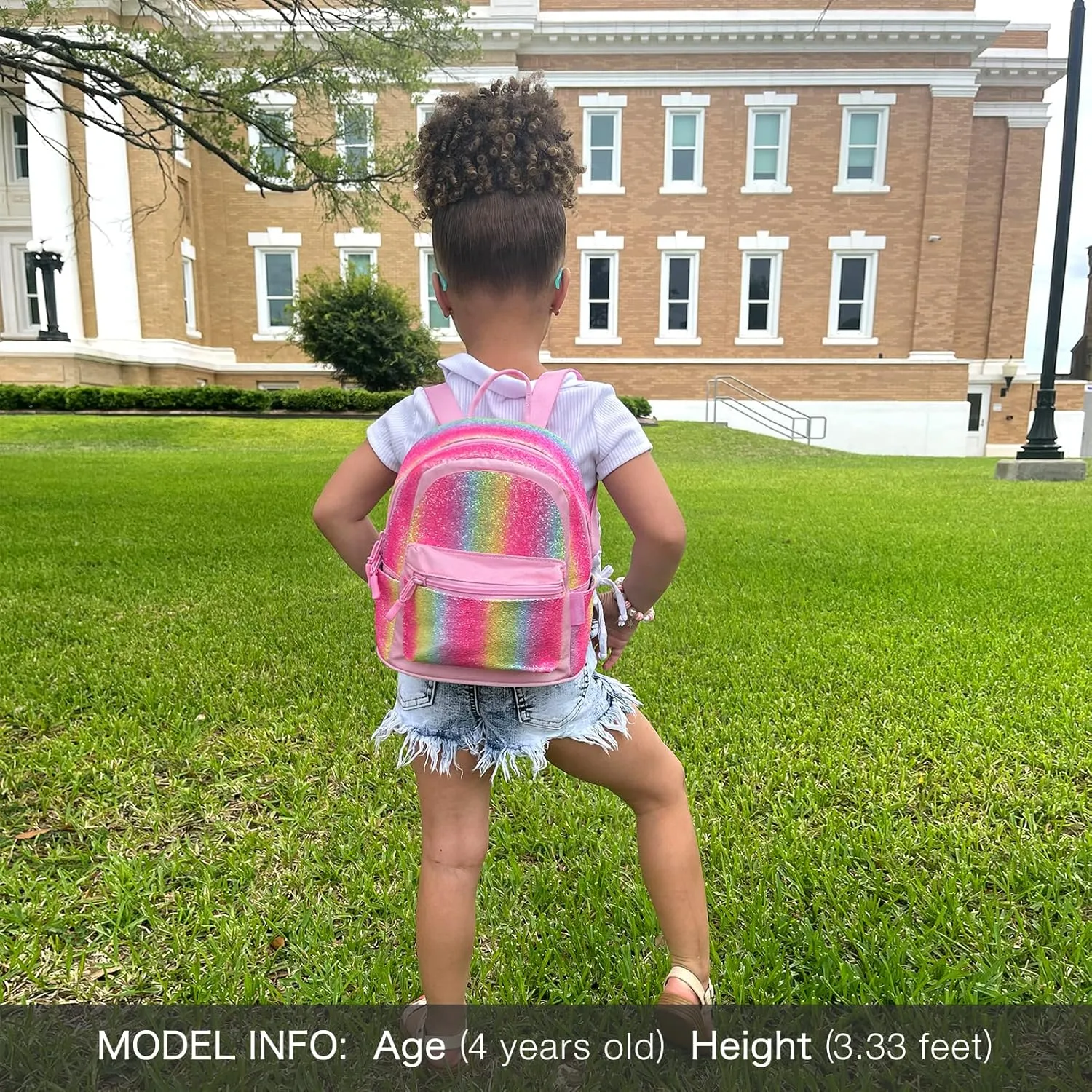 mibasies Mini Backpack for Girls Kids Rainbow Purse