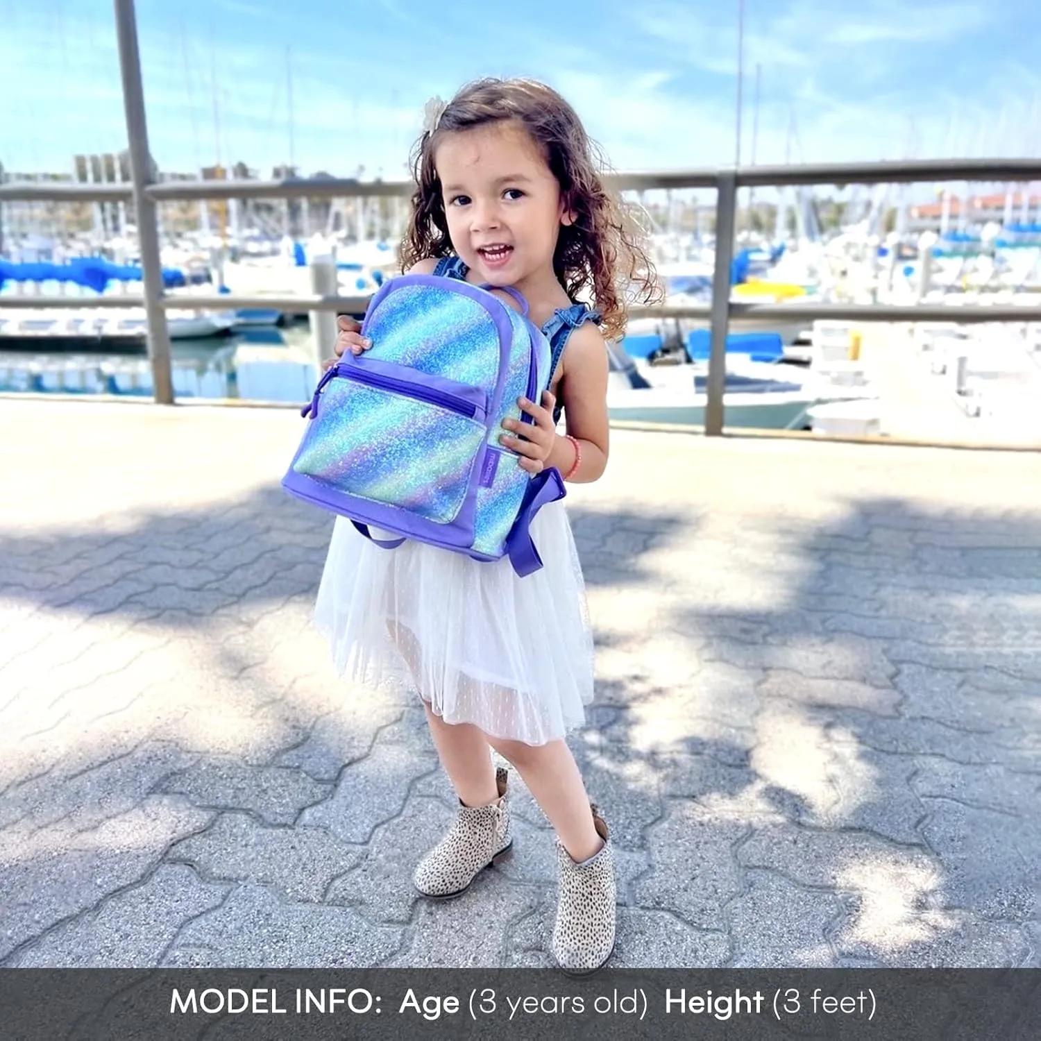 mibasies Mini Backpack for Girls Kids Rainbow Purse