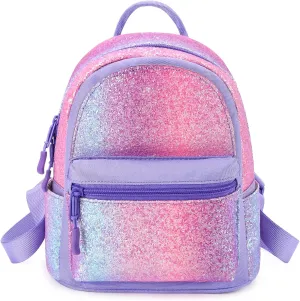 mibasies Mini Backpack for Girls Kids Rainbow Purse
