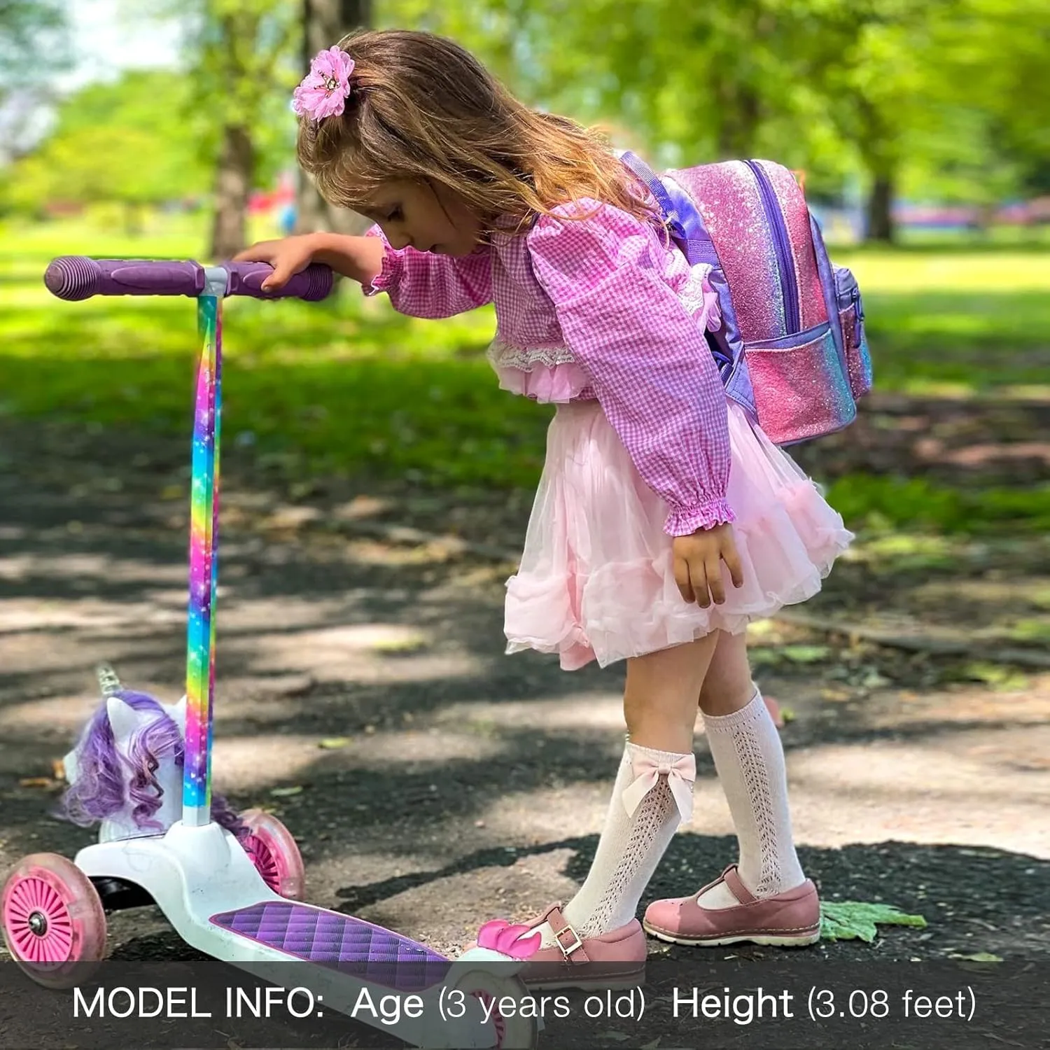 mibasies Mini Backpack for Girls Kids Rainbow Purse