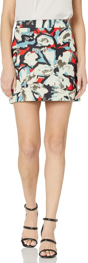 Milly Women's Gardenia Print Modern Mini Skirt, Multi, 2