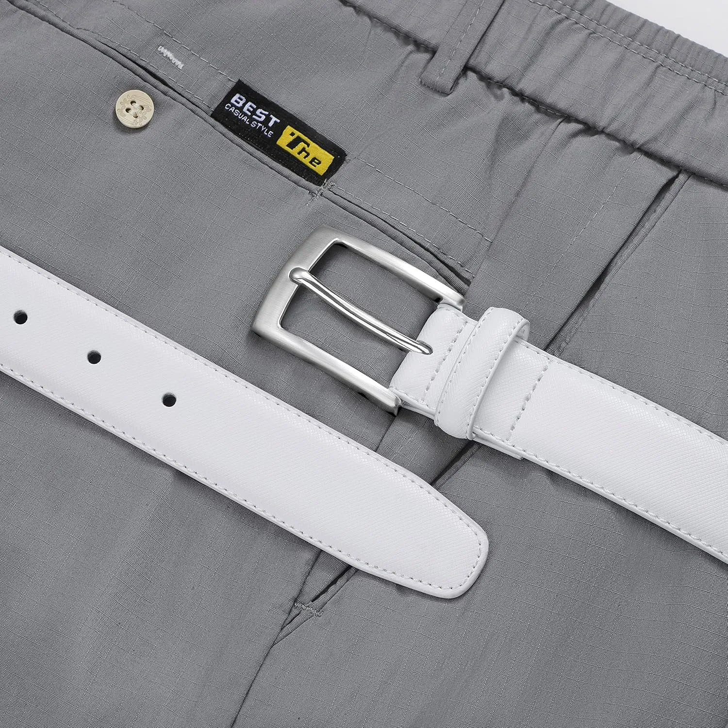 MILORDE Men's Genuine Leather Dress Belt, Handmade, 100% Cow Leather, Fashion & Classic Designs for Work Business and Casual