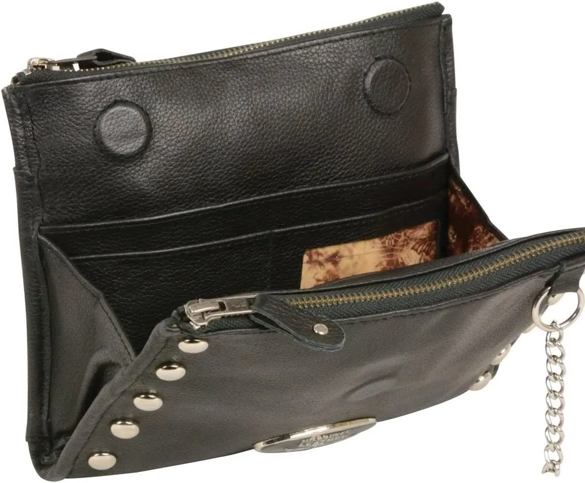 Milwaukee Leather Women's Premium Leather Fashion Shoulder/Waist Bag