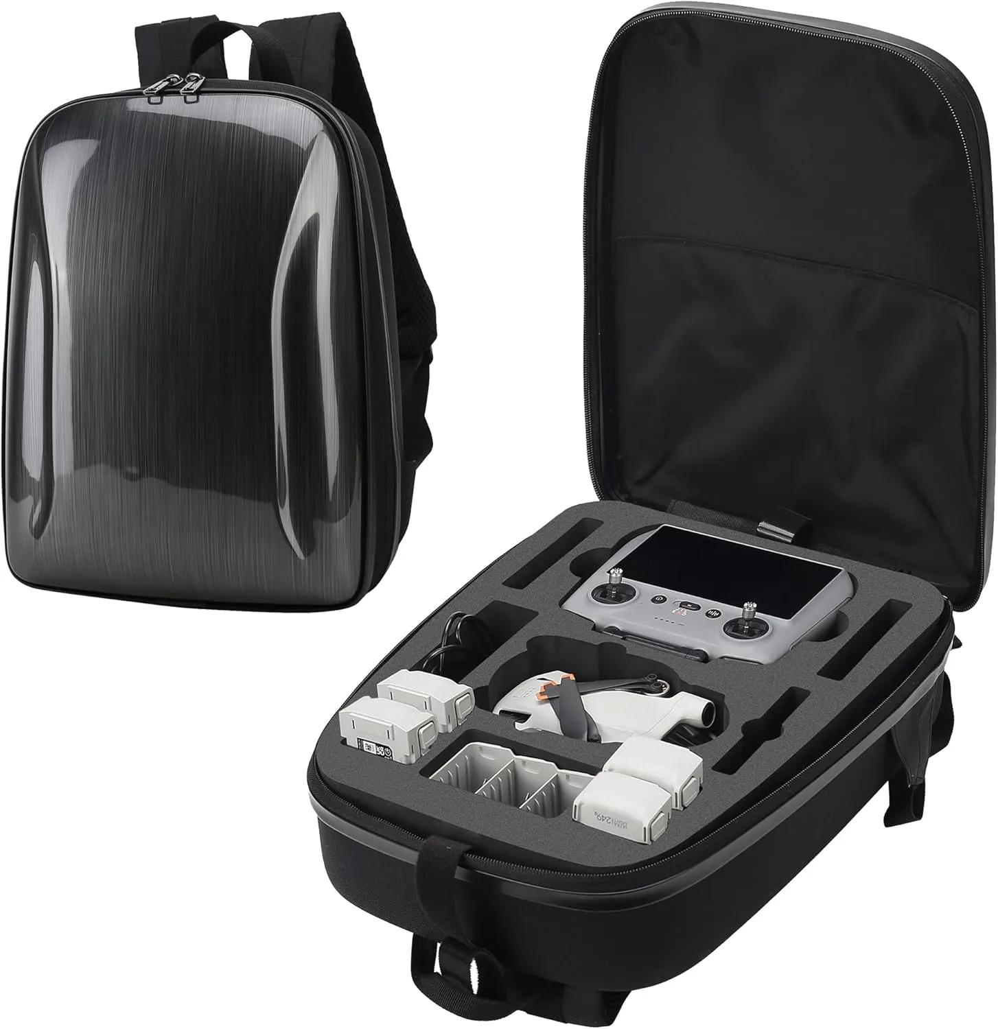 Mini 4 Pro Case Backpack, Waterproof Shockproof Hard Shell Carrying Case Bag for Mini 3/4 Pro Drone, DJI RC-N2/ DJI RC 2 & Other Accessories