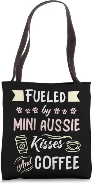 Mini Aussie Mom Australian Shepherd Dog Coffee Lover Tote Bag