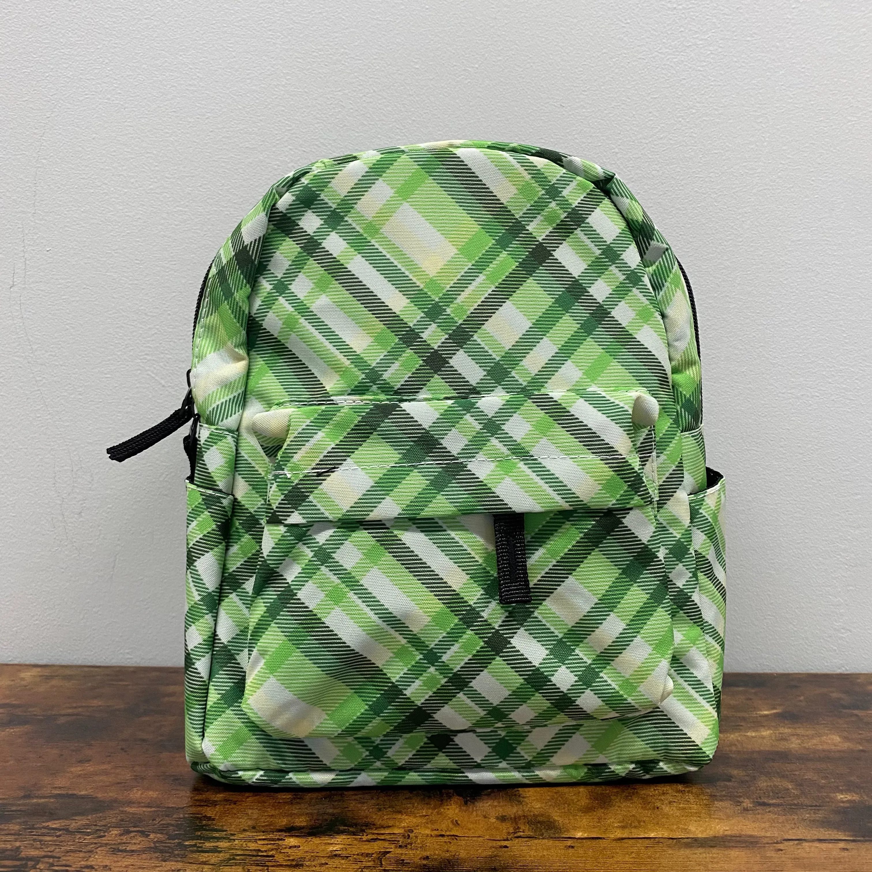 Mini Backpack - Green Plaid