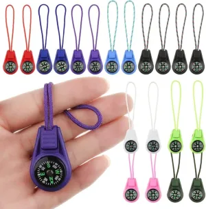 Mini Compass for Kids Compass Keychain，Button Compass Bulk kit，Paracord Hiking Survival Small Compasses，Kids Scout Compass.