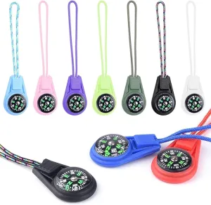Mini Compass for Kids Compass Keychain，Button Compass Bulk kit，Paracord Hiking Survival Small Compasses，Kids Scout Compass.
