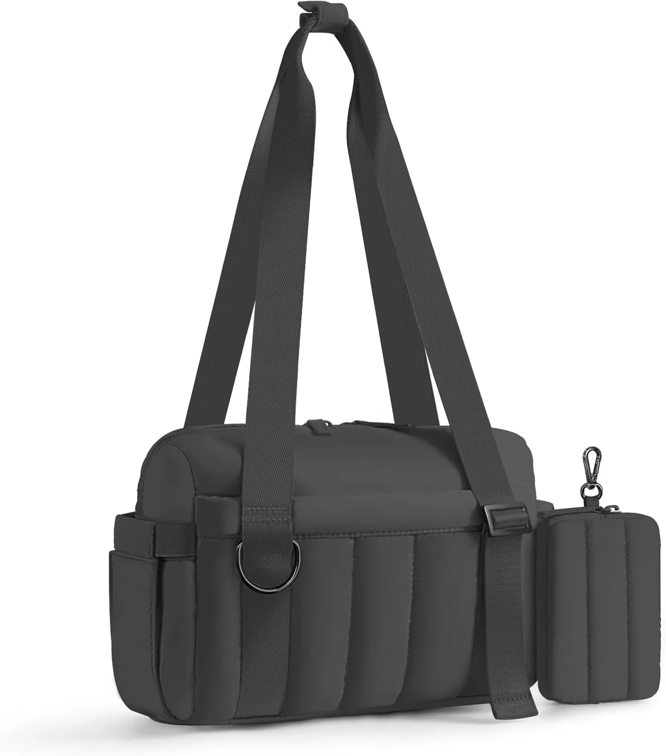 Mini Gym Bag for Women Girls Small Gym Bag with Wet Compartment and Coin Wallet, Puffer Mini Duffle Bag for Workout, Travel, Sport