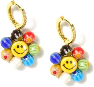 Mini Happy Flower Earrings (Rainbow)