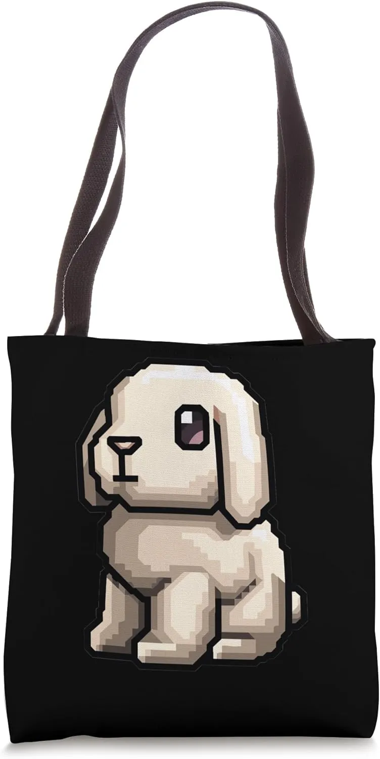 Mini Lop 8 Bit Tote Bag