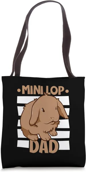 Mini Lop Dad Tote Bag