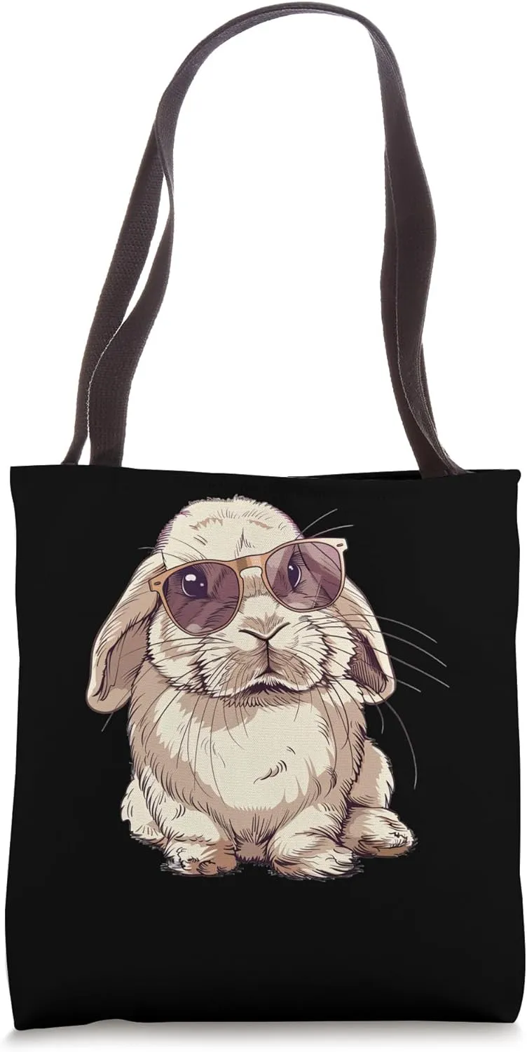 Mini Lop With Sunglasses Tote Bag