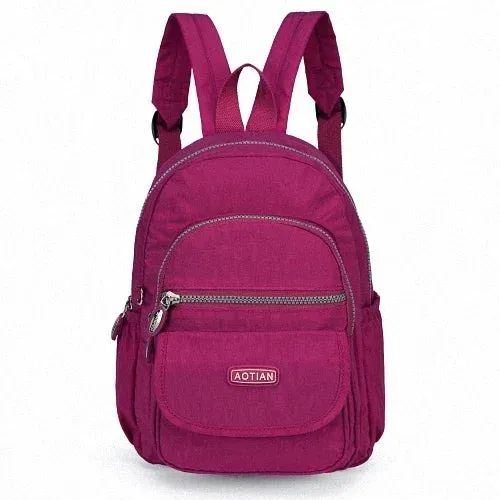 Mini Nylon Women Backpacks Casual Lightweight Strong Small Packback Daypack for Girls Cycling Hiking Camping Travel Outdoor