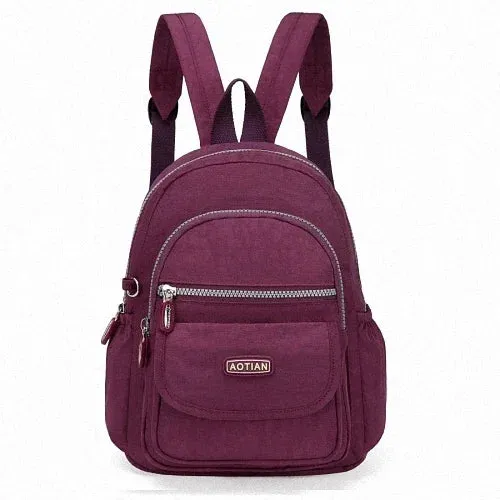 Mini Nylon Women Backpacks Casual Lightweight Strong Small Packback Daypack for Girls Cycling Hiking Camping Travel Outdoor