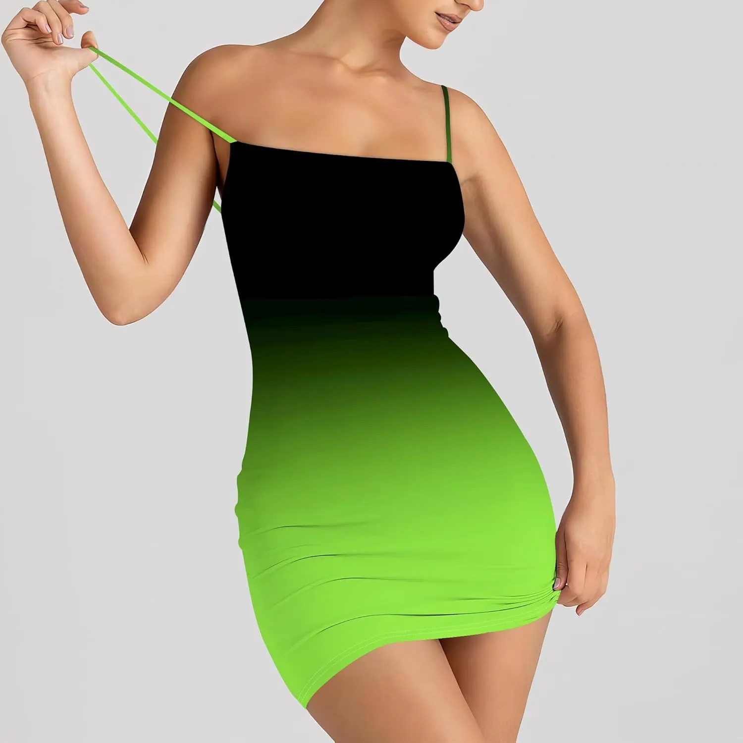 Mini Sexy Bodycon Dress for Summer Spaghetti Strap Sleeveless Backless Sundress A Line Slip Short Party Club Dresses