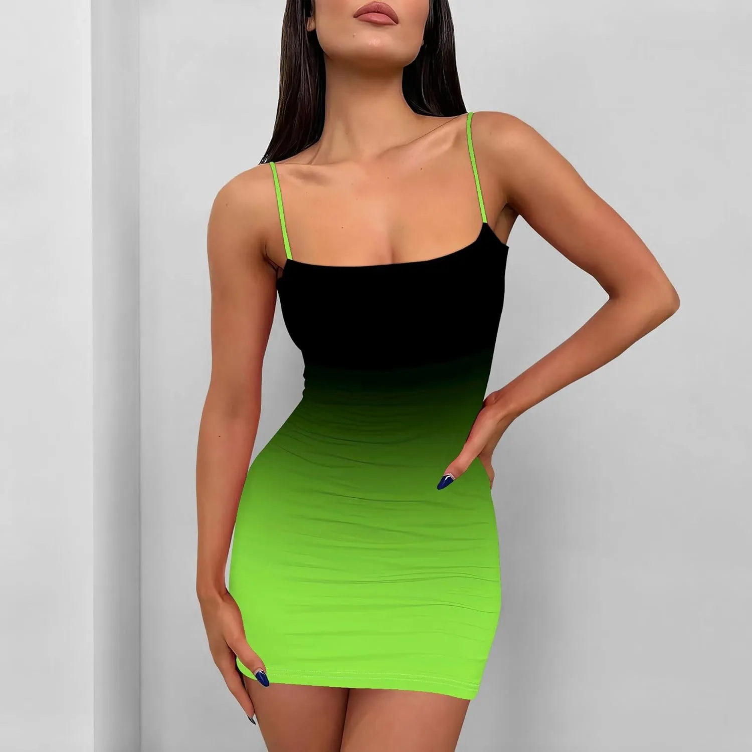 Mini Sexy Bodycon Dress for Summer Spaghetti Strap Sleeveless Backless Sundress A Line Slip Short Party Club Dresses