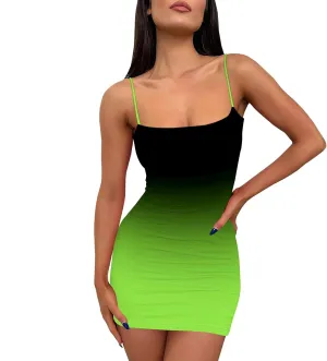 Mini Sexy Bodycon Dress for Summer Spaghetti Strap Sleeveless Backless Sundress A Line Slip Short Party Club Dresses