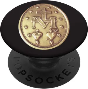 Miraculous Medal Catholic Medallion PopSockets PopGrip: Swappable Grip for Phones & Tablets
