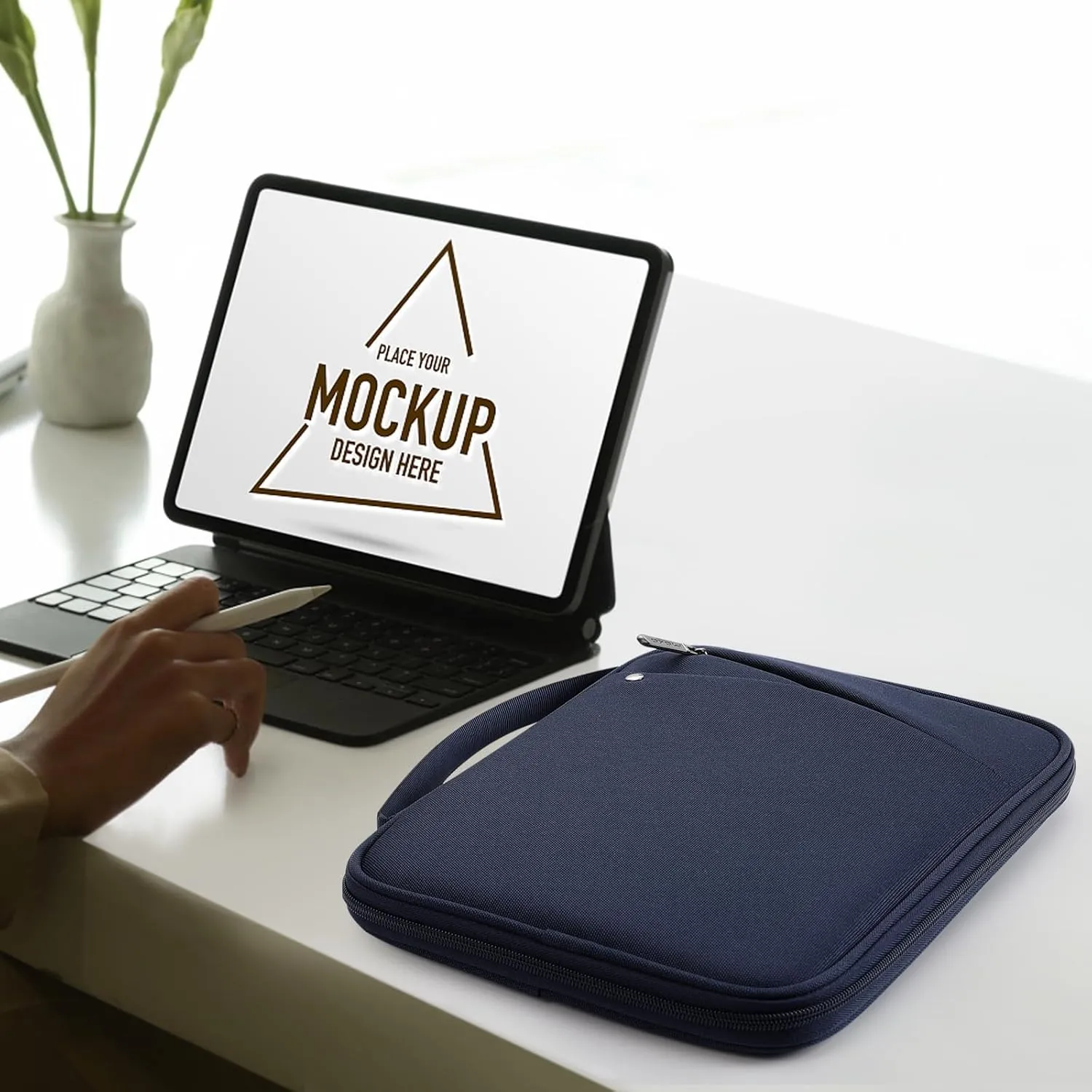 MoKo 9-11 Inch Tablet Sleeve Carrying Case with Handle, Padded Protective Travel Bag for New 11 inch iPad Air M3 2025, iPad A16 11", iPad Pro 11 M4, iPad 10/9/8/7th, Tab S9/S8 11, Indigo