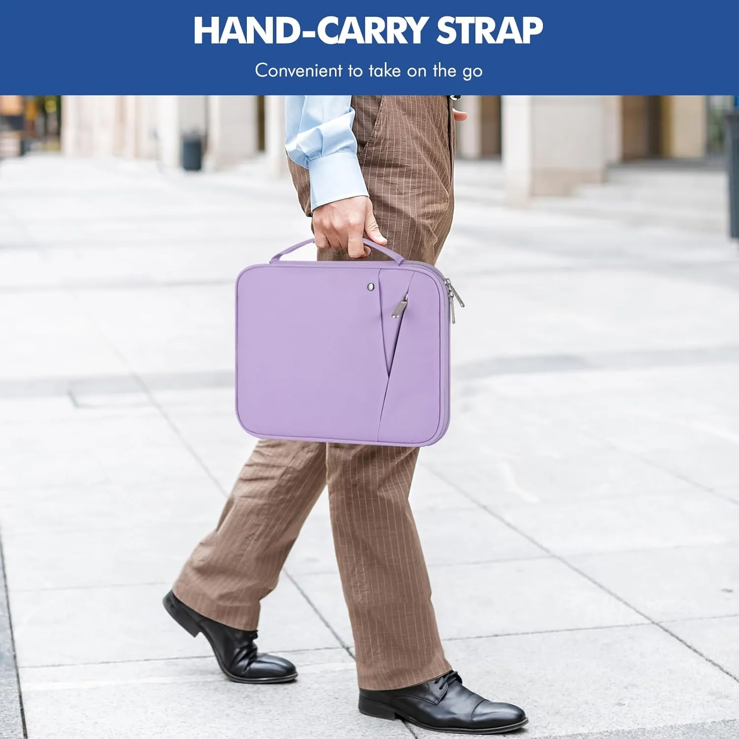 MoKo 9-11 Inch Tablet Sleeve Carrying Case with Handle, Padded Protective Travel Bag for New 11 inch iPad Air M3 2025, iPad A16 11", iPad Pro 11 M4, iPad 10/9/8/7th, Tab S9/S8 11, Purple