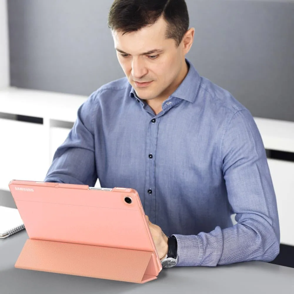 MoKo Case for Galaxy Tab A9 /A9 Plus 11 inch 2023, Slim Stand Protective Smart Cover with Hard PC Translucent Back Shell for Tab A9 Plus Tablet (SM-X210/X216/X218), Auto Wake/Sleep, Apricot Orange
