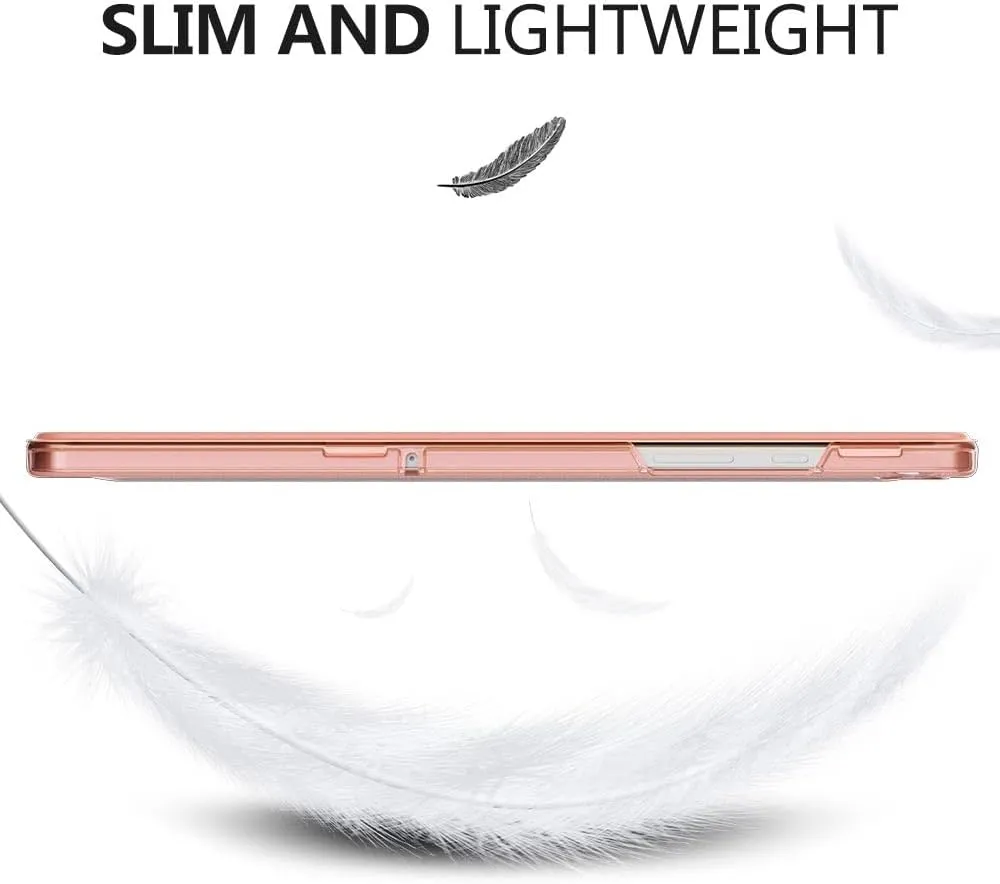 MoKo Case for Galaxy Tab A9 /A9 Plus 11 inch 2023, Slim Stand Protective Smart Cover with Hard PC Translucent Back Shell for Tab A9 Plus Tablet (SM-X210/X216/X218), Auto Wake/Sleep, Apricot Orange