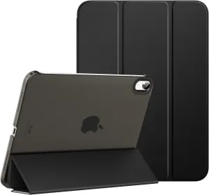 MoKo for iPad (A16) 11th Generation Case 11 Inch 2025, iPad 10th Generation Case 10.9 Inch 2022, Slim Stand Hard PC Translucent Back Shell Smart Cover, Support Touch ID, Auto Wake/Sleep, Black