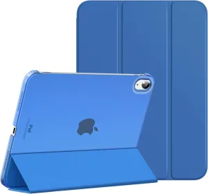 MoKo for iPad (A16) 11th Generation Case 11 Inch 2025, iPad 10th Generation Case 10.9 Inch 2022, Slim Stand Hard PC Translucent Back Shell Smart Cover, Support Touch ID, Auto Wake/Sleep, Cobalt Blue