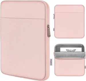Moko Kindle Sleeve Compatible with Kindle Scribe 10.2 inch (2024 and 2022 Release), Protective Pouch Bag Case Cover with Dual Pockets and Pen Holder, Scratch-Resistant Soft Fluffy Lining, Pink
