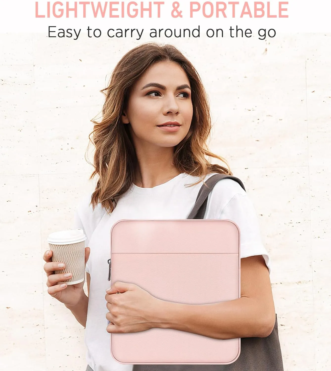 Moko Kindle Sleeve Compatible with Kindle Scribe 10.2 inch (2024 and 2022 Release), Protective Pouch Bag Case Cover with Dual Pockets and Pen Holder, Scratch-Resistant Soft Fluffy Lining, Pink