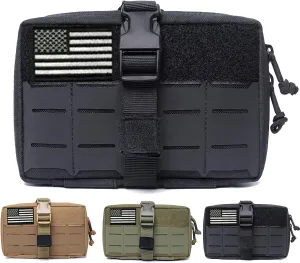 Molle Admin Pouch, Molle Pouches Tactical Small, Black Rip Away Utility EDC Pouch for Vest Belt Backpack Magazine Flashlight Map