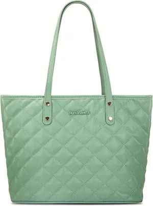 Montana West Quilted Tote Bag for Women Large Shoulder Bag Fashion Handbags with Top Zipper