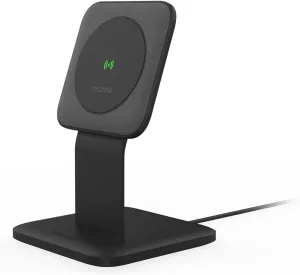 Mophie - 15W Wireless Charging Stand Compatible with snap and MagSafe for Smartphones, iPhone, Google Pixel, Samsung Galaxy, Qi-Enabled Devices