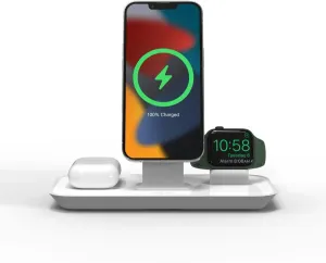 Mophie 3-in-1 Stand for MagSafe Charger - Simultaneous Charging for iPhone, Apple Watch, and AirPods (Magsafe Charger not Included)