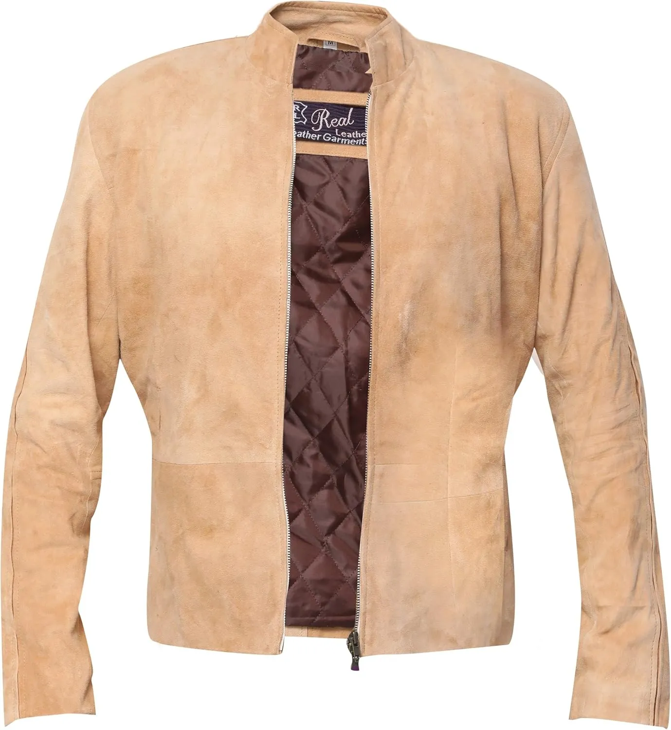 Morocco Daniel Craig Blouson Fawn Suede Leather Jacket