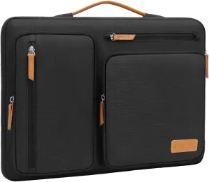 MOSISO 9-11 inch Tablet Sleeve Case for iPad A16 2025, iPad Air 11 inch M3 M2, iPad Pro 11 M4, iPad 10/9/8/7th, Galaxy Tab A9 /S9/S8/Plus 11, Side Open Carrying Bag with 4 Zipper Pockets, Black