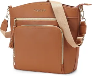 MOSISO Crossbody Bag, Purses for Women Crossbody, Multi Pockets Handbag Shoulder Bag with Card Holder Wallet & Tassel