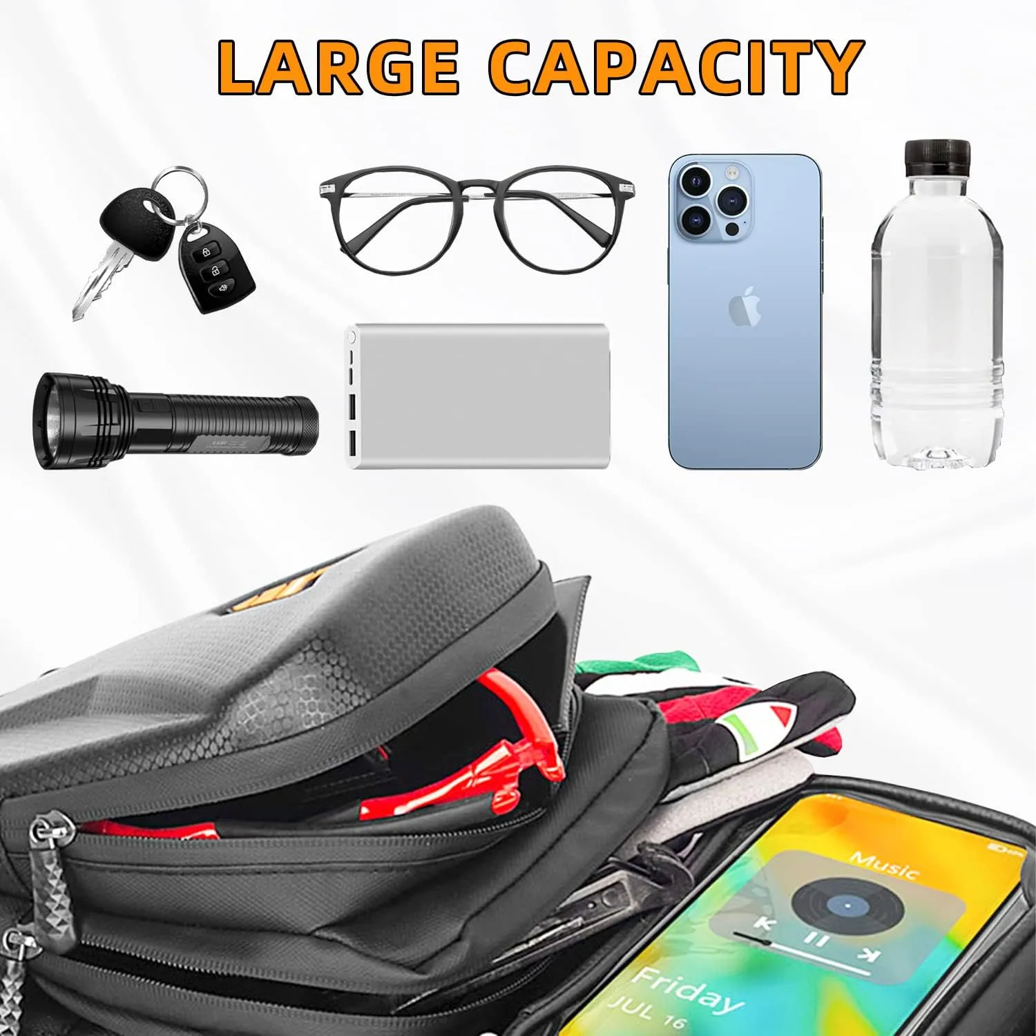 Motorcycle Drop Leg Bag Waist Pack for Men Women Waterproof Hip Bag with Touch Screen Phone Bag Outdoor Fanny Pack Hiking Cycling Accessories
